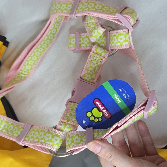 Dog Rain coat AND Top Paw Harness new with tags size Large MEASUREMENTS BELOW - Picture 5 of 17